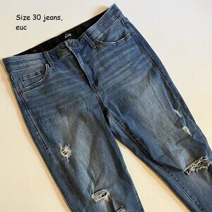 Size 30 Lularoe jeans, blue, distressed (143)